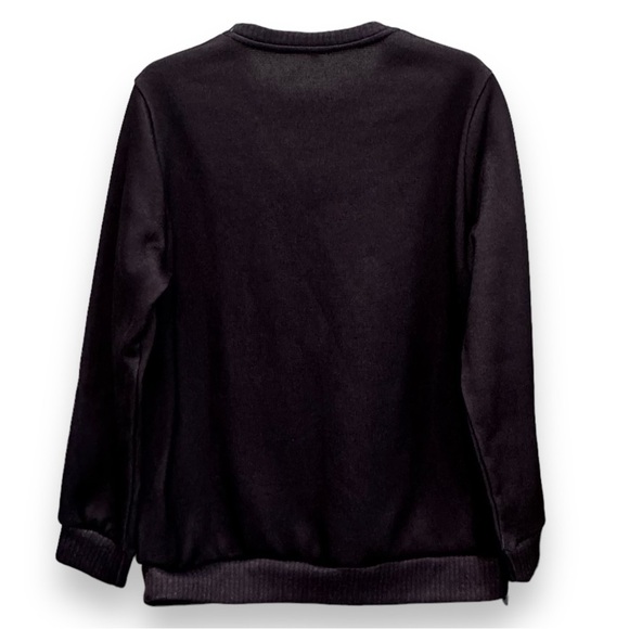 NWOT Women's Size Large Christmas Santa Claus Jewel Graphic Art Print Sweatshirt - Picture 3 of 6